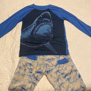 Wonder nation shark blue boys pjs